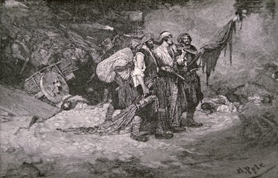 The Sacking of Panama av Henry Morgan's Pirates av Howard (after) Pyle