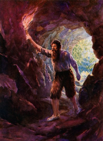 Illustrasjon for Robinson Crusoe av Howard Davie