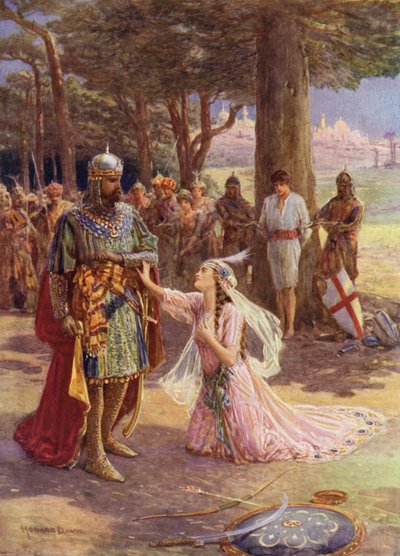 St James of Spain og prinsesse Celestine (farge litho) av Howard Davie