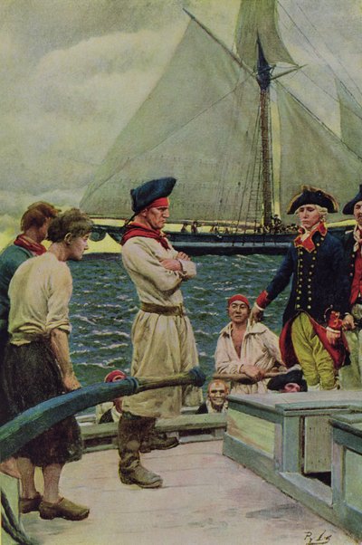 En amerikansk privatist som tar en britisk pris, illustrasjon fra 