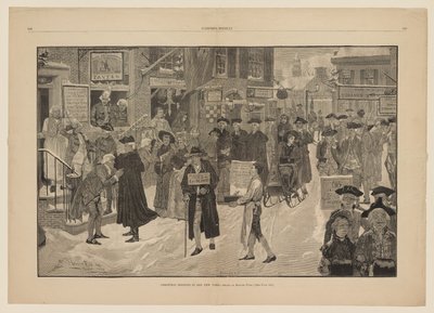 Julemorgen i gamle New York av Howard Pyle