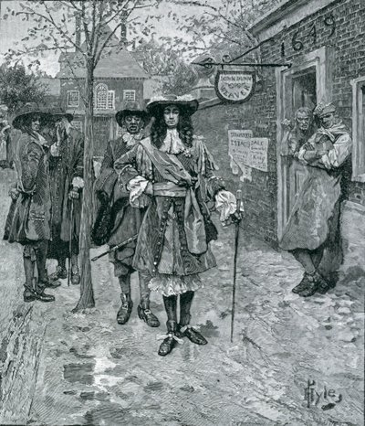 Guvernør Andros and the Boston People, gravert av A. Whitney, fra Harper