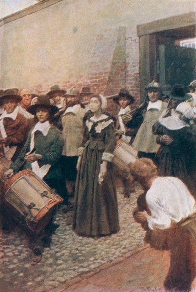 Mary Dyer på vei til stillaset, illustrasjon fra 
