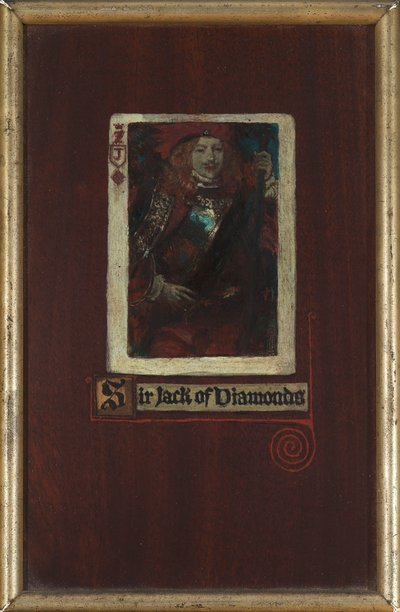 Sir Jack of Diamonds (olje på panel) av Howard Pyle