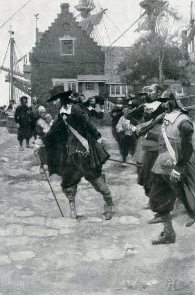 The Arrival of Stuyvesant in New Amsterdam, illustrasjon fra 