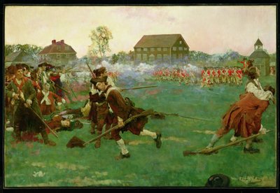 Kampen på Lexington Common, 19. april av Howard Pyle