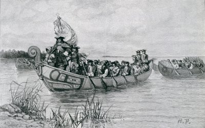The Landing of Cadillac, illustrasjon fra 
