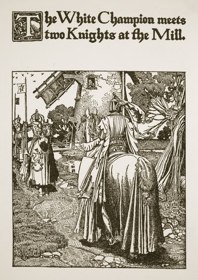The White Champion møter to Knights at the Mill, illustrasjon fra 