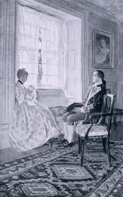 Washington og Mary Philipse, illustrasjon fra 