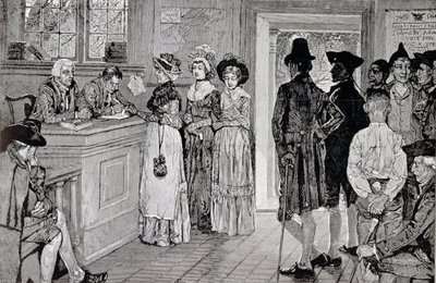 Women at the Polls in New Jersey, illustrasjon fra 