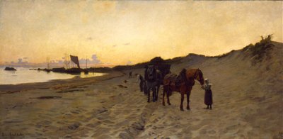 The Seaweed Gatherers, 1886. av Howard Russell Butler