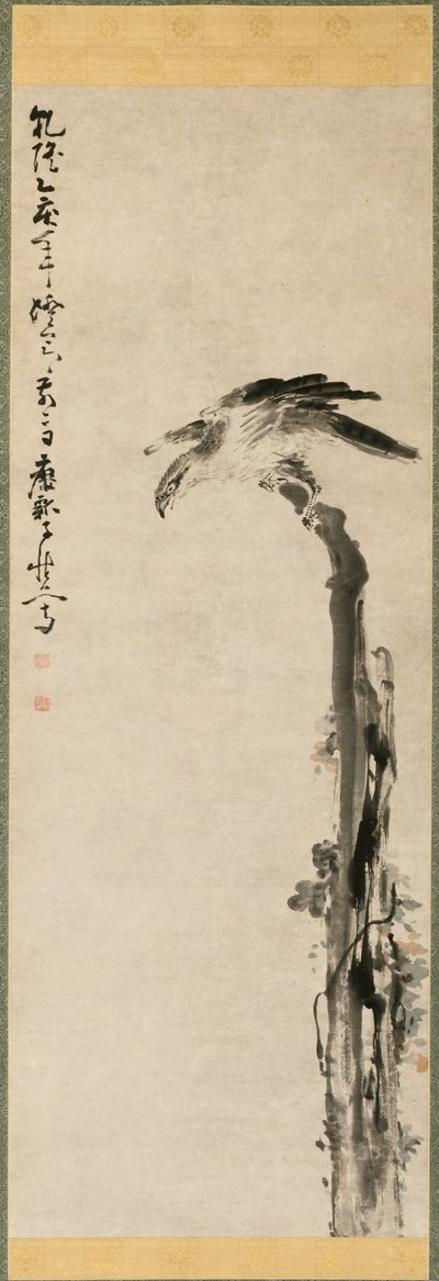 Ørn på en trestamme, 1755. av Huang Shen
