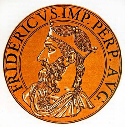 Medaljongportrett av Frederick I Barbarossa av Hubert (after) Goltzius