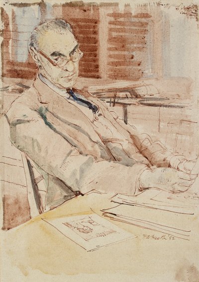Portrett av Sir Karl Theodore Parker, CBE, 1952 av Hubert Andrew Freeth