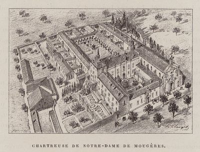 Vår Frue av Mougeres#39; charterhus (gravering) av Hubert Clerget