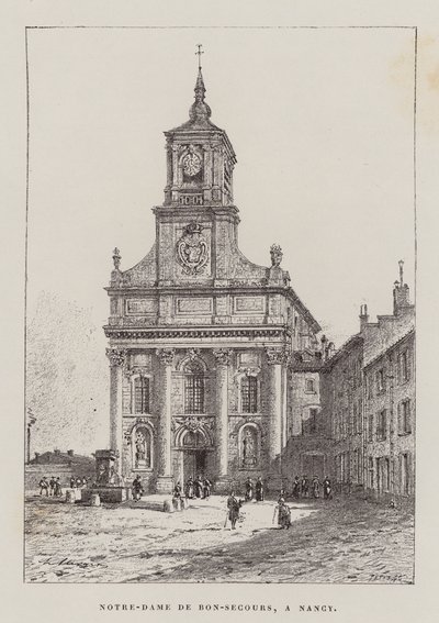 Vår Frue av god hjelp, i Nancy (gravering) av Hubert Clerget