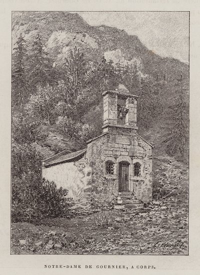 Notre-Dame De Gournier, A Corps (gravering) av Hubert Clerget