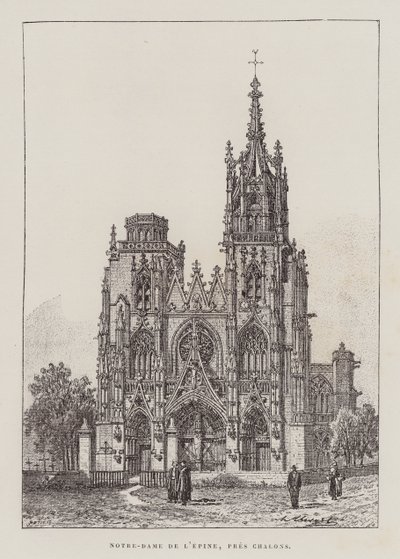 Vår Frue av Tornen, nær Chalons (gravering) av Hubert Clerget