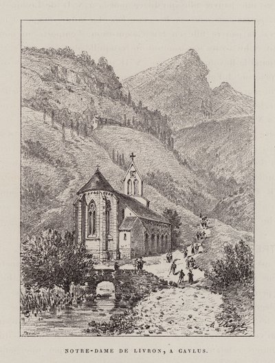 Vår Frue av Livron, ved Caylus (gravering) av Hubert Clerget