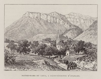 Vår Frue av Laus, i Saint-Étienne d#39;Avançon (gravering) av Hubert Clerget