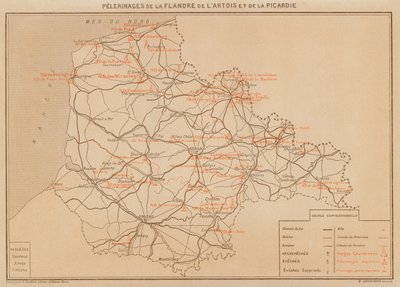 Pilegrimsreiser i Flandern, Artois og Picardy (fargelitografi) av Hubert Clerget