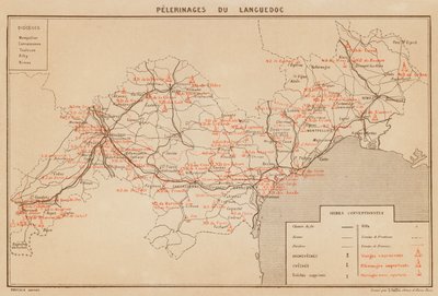Pilegrimsreiser i Languedoc (litografi) av Hubert Clerget