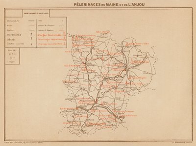 Pilegrimsreiser i Maine og Anjou (fargelitografi) av Hubert Clerget