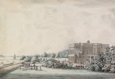 Lady Teignmouths hagehus ved bredden av Hooghly, Calcutta, etter 1797 av Hubert Cornish