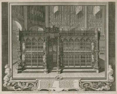 Et staselig monument til minne om kong Henry VII og hans dronning av Hubert Francois Gravelot