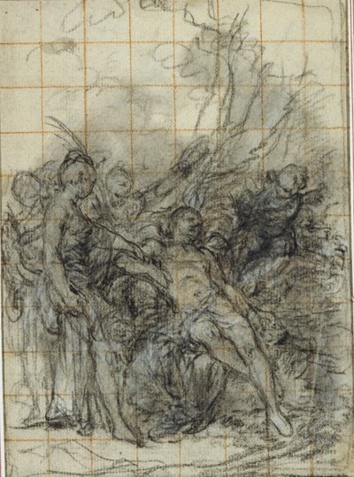 Adonis død (?) av Hubert Francois Gravelot