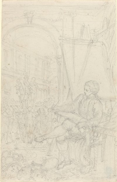 Selvportrett av Hubert Francois Gravelot