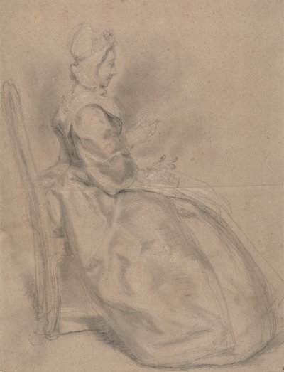 Studie av en sittende dame av Hubert Francois Gravelot