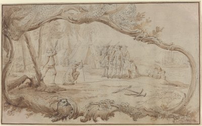 Landingen av det nederlandske ekspedisjonspartiet i New York av Hubert Francois Gravelot