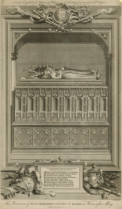 Monumentet til kong Richard II og Ann hans dronning av Hubert Francois Gravelot