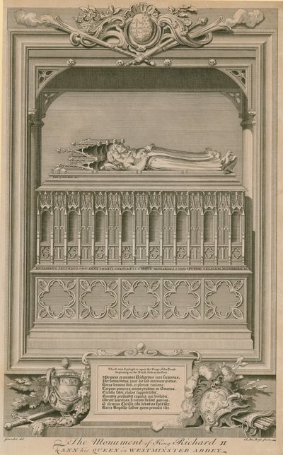 Monumentet til kong Richard II og Ann hans dronning av Hubert Francois Gravelot