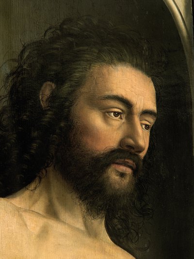 Detalj av Adam, fra venstre fløy av Ghent-altertavlen av Hubert & Jan van (1390 1441) Eyck