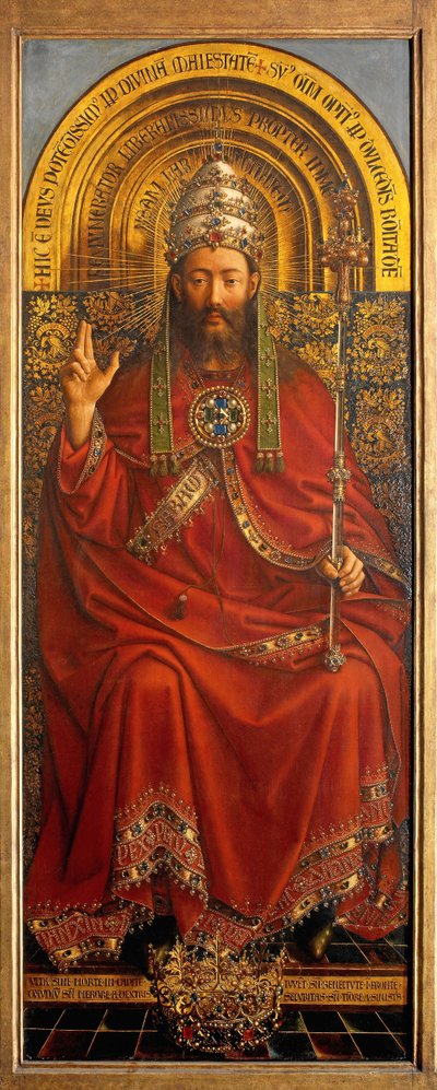 Gud Faderen, sentralpanelet til Ghent-altertavlen av Hubert & Jan van (1390 1441) Eyck