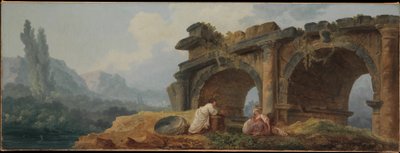 Buer i ruiner av Hubert Robert