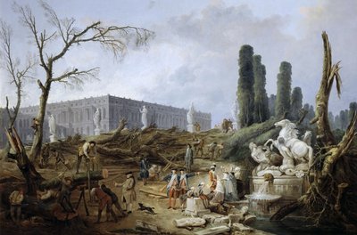 Bosquet of the Baths of Apollo av Hubert Robert