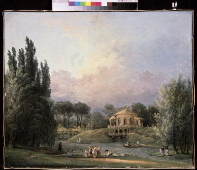 I en park. Maleri av Hubert Robert (1733-1808), olje på lerret, ca 1770-1780, fransk kunst. State Museum Arkhangelskoye Estate, Moskva. av Hubert Robert