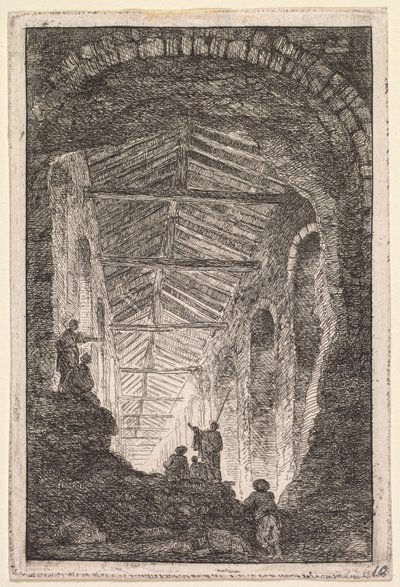 Kvelder i Roma: Det antikke galleriet av Hubert Robert