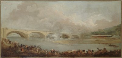 Åpningen av Neuilly-broen, 22. september 1772 av Hubert Robert