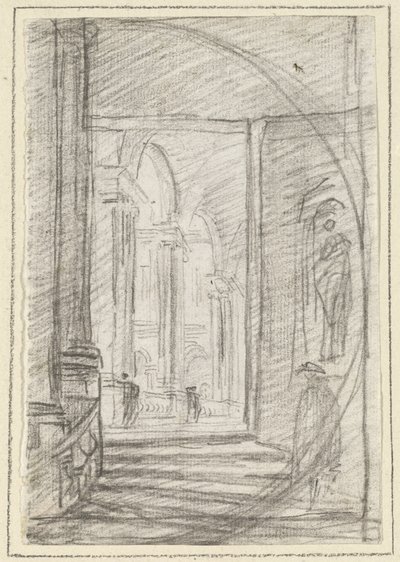 Interiøret i et romersk palass av Hubert Robert