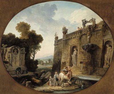Vanningsstedet av Hubert Robert