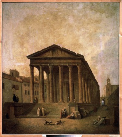 The Square House, Nimes, ca. 1780 av Hubert Robert
