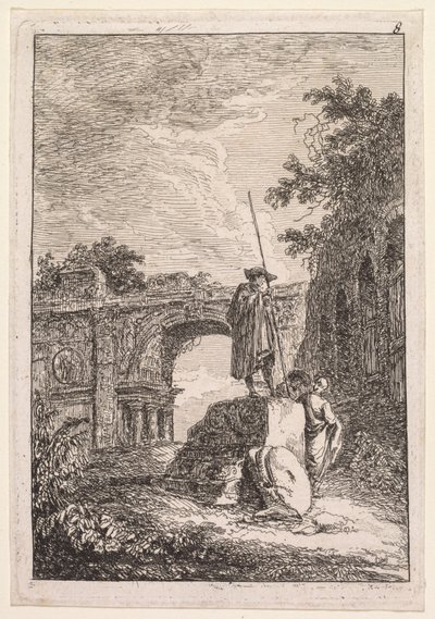 Kvelder i Roma: Triumfbuen av Hubert Robert
