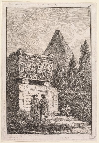 Romas kvelder: Sarkofagen av Hubert Robert