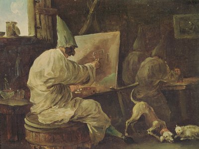 Maler Buffoons av Hubert Robert