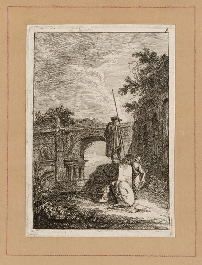 Plate åtte fra Evenings in Roma av Hubert Robert
