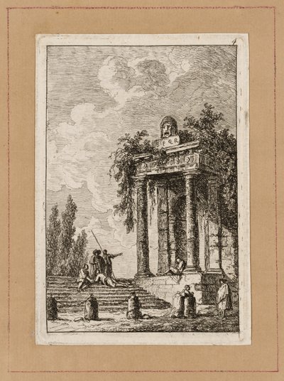 Plate fire fra Evenings in Roma av Hubert Robert